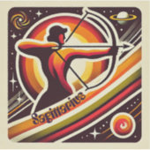 射手座〔占星術の〕十二宮図カスタムカットビニールシール シール (正面)