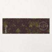 射手座〔占星術の〕十二宮図カスタムパープル金ゴールドフラワー ヨガマット (正面(横))