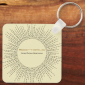 射手座〔占星術の〕十二宮図キーチェーンレトロデザイン キーホルダー (裏面)