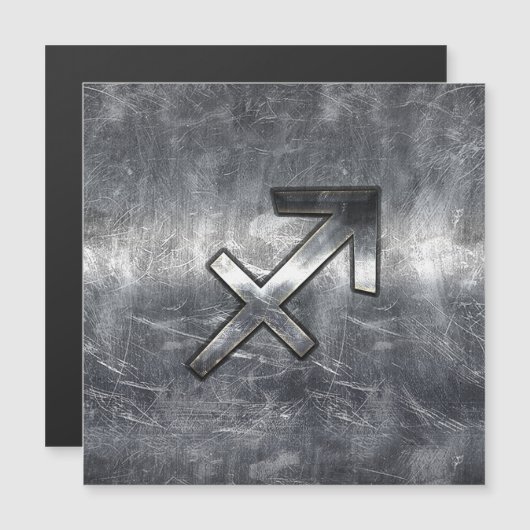 射手座〔占星術の〕十二宮図グランジ鋼動揺してスタイル (正面/裏面)