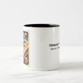 射手座〔占星術の〕十二宮図コーヒーマグ男性デザイン ツートーンマグカップ (中央)