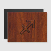 射手座〔占星術の〕十二宮図サインインマホガニーブラウンスタイル (正面/裏面)