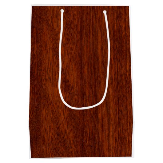 射手座〔占星術の〕十二宮図サインインマホガニーブラウンスタイル ミディアムペーパーバッグ (裏面)