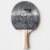 射手座〔占星術の〕十二宮図サインインSilver Steel 卓球ラケット (正面)