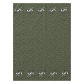 射手座〔占星術の〕十二宮図サインオンウッドランドカモフラージュ テーブルクロス (正面)