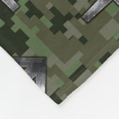 射手座〔占星術の〕十二宮図サインオンウッドランドカモフラージュ フリースブランケット (角)