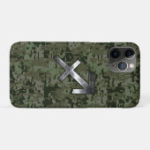 射手座〔占星術の〕十二宮図サインオンオリーブウッドランド迷彩柄 Case-Mate iPhoneケース (裏面(横))