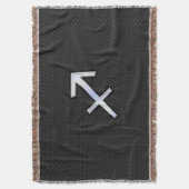 射手座〔占星術の〕十二宮図サインオンスネークスキンスタイル スローブランケット (正面縦)