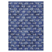 射手座〔占星術の〕十二宮図サインオンネイビーデジタルカモフラージュ テーブルクロス (正面)