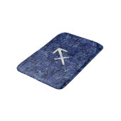 射手座〔占星術の〕十二宮図サインオンネイビーデジタルカモフラージュ バスマット (アングル)
