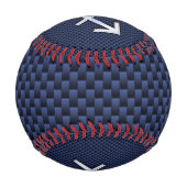 射手座〔占星術の〕十二宮図サインオンネイビー炭素繊維プリント 野球ボール (裏面)