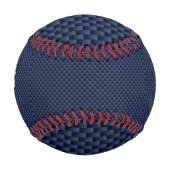 射手座〔占星術の〕十二宮図サインオンネイビー炭素繊維プリント 野球ボール (正面)