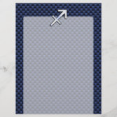 射手座〔占星術の〕十二宮図サインオンブルーカーボンファイバースタイル (正面)