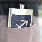 射手座〔占星術の〕十二宮図サインオンブルーカーボンファイバースタイル フラスク (インサイチュ)