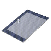 射手座〔占星術の〕十二宮図サインオンブルーカーボンファイバーデコール ノートパッド (アングル)