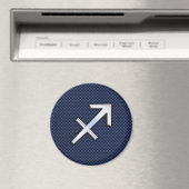 射手座〔占星術の〕十二宮図サインオンブルーカーボンファイバーデコール マグネット (インサイチュ (食洗機))