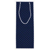 射手座〔占星術の〕十二宮図サインオンブルーカーボンファイバープリント ワインギフトバッグ (裏面)