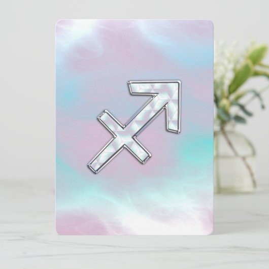 射手座〔占星術の〕十二宮図サインオンマザーオブパールスタイル (スタンド正面)