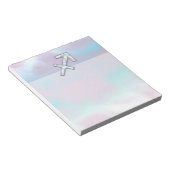 射手座〔占星術の〕十二宮図サインオンマザーオブパールスタイル ノートパッド (アングル)