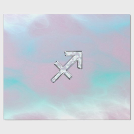 射手座〔占星術の〕十二宮図サインオンマザーオブパールスタイル ラッピングペーパー (フラット)