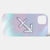 射手座〔占星術の〕十二宮図サインオンマザーオブパールデコール Case-Mate iPhoneケース (裏面 (横))