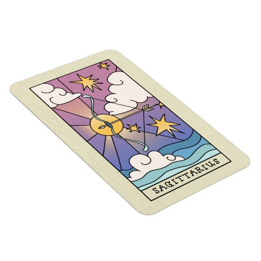 射手座〔占星術の〕十二宮図サイン抽象芸術アートヴィンテージ マグネット (右側)