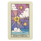 射手座〔占星術の〕十二宮図サイン抽象芸術アートヴィンテージ マグネット (縦)