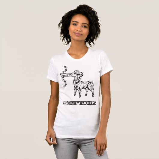 射手座〔占星術の〕十二宮図サインTシャツ Tシャツ (正面フル)