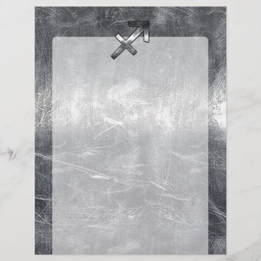 射手座〔占星術の〕十二宮図シルバー動揺してスチールの外観 (正面)