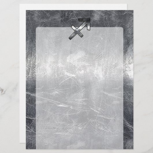 射手座〔占星術の〕十二宮図シルバー動揺してスチールの外観 (正面/裏面)