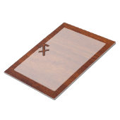 射手座〔占星術の〕十二宮図シンボルオンマホガニーウッドデコール ノートパッド (アングル)