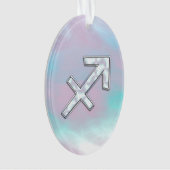 射手座〔占星術の〕十二宮図シンボルマザーオブパールスタイル オーナメント (正面)