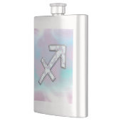 射手座〔占星術の〕十二宮図シンボルマザーオブパールスタイル フラスク (左)