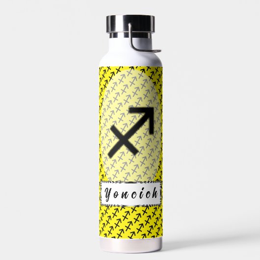射手座〔占星術の〕十二宮図シンボル標準by K Yoncich ウォーターボトル (左面)