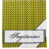 射手座〔占星術の〕十二宮図シンボル標準by K Yoncich シャワーカーテン (正面)