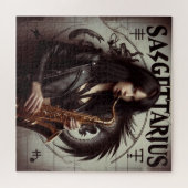 射手座〔占星術の〕十二宮図ミュージシャンサキソフォン ジグソーパズル (横)