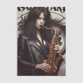 射手座〔占星術の〕十二宮図ミュージシャンサクソフォンデクページ 薄葉紙