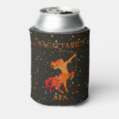 射手座〔占星術の〕十二宮図モダンパーソナライズされた 缶クーラー (缶裏面)