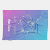 射手座〔占星術の〕十二宮図占星術星座 キッチンタオル (横)