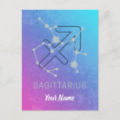 射手座〔占星術の〕十二宮図占星術星座 シーズンポストカード (正面)