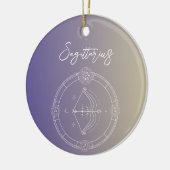 射手座〔占星術の〕十二宮図占星術星形勾配 セラミックオーナメント (左)