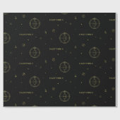 射手座〔占星術の〕十二宮図占星術星形勾配 ラッピングペーパー (フラット)