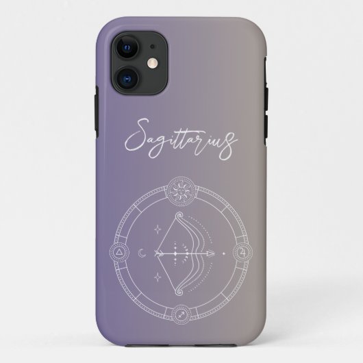 射手座〔占星術の〕十二宮図占星術星形勾配 Case-Mate iPhoneケース (裏面)