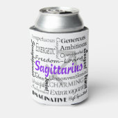 射手座〔占星術の〕十二宮図星占い特徴コラージュ 缶クーラー (缶裏面)