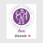 射手座〔占星術の〕十二宮図星印の特徴パープルステッカー シール (シート)