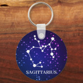 射手座〔占星術の〕十二宮図星座デザイン キーホルダー (正面)