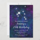 射手座〔占星術の〕十二宮図星座バースデーパーティー 招待状 (正面)