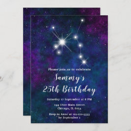 射手座〔占星術の〕十二宮図星座バースデーパーティー 招待状