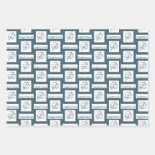 射手座〔占星術の〕十二宮図標識おもしろい引用文B&W ラッピングペーパーシート (正面2)