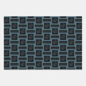 射手座〔占星術の〕十二宮図標識おもしろい引用文B&W ラッピングペーパーシート (正面)